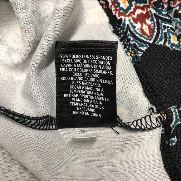 Mossimo Womens Black Medallion Print Back Zipper Fit & Flare Dress Size S - Picture 9 of 9